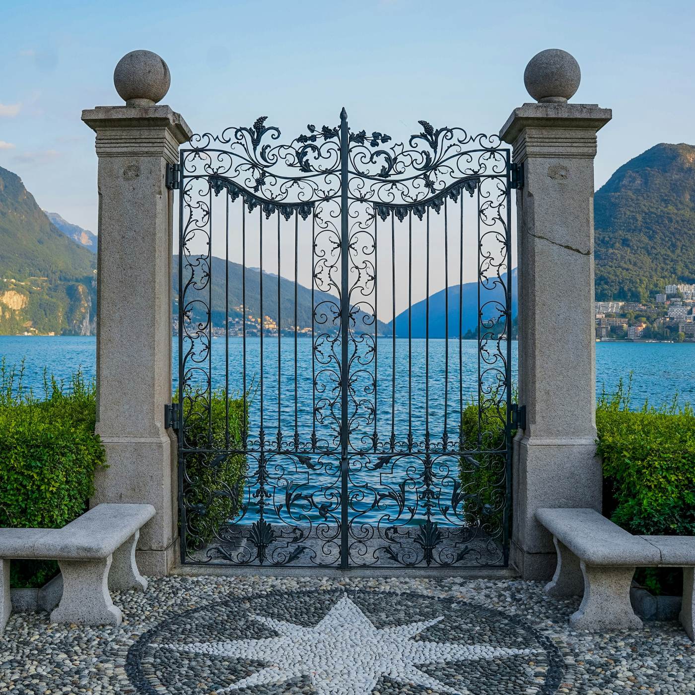 A private villa gate on the French Riviera